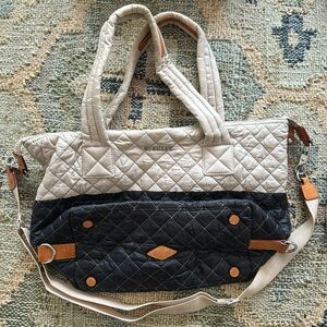 MZ Wallace Medium Sutton Tote Crossbody Black Mushroom Nylon